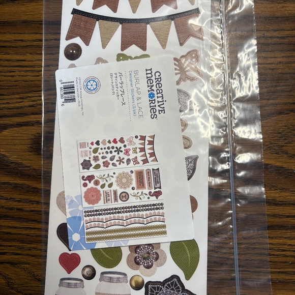 Creative Memories Burlap & Lace Designer Stickers - Picture 1 of 2